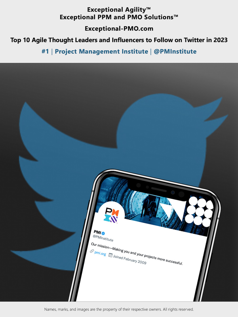 Exceptional-PMO_com - Top 10 Agile Thought Leaders and Influencers to Follow on Twitter in 2023 - 01 - lr - sq